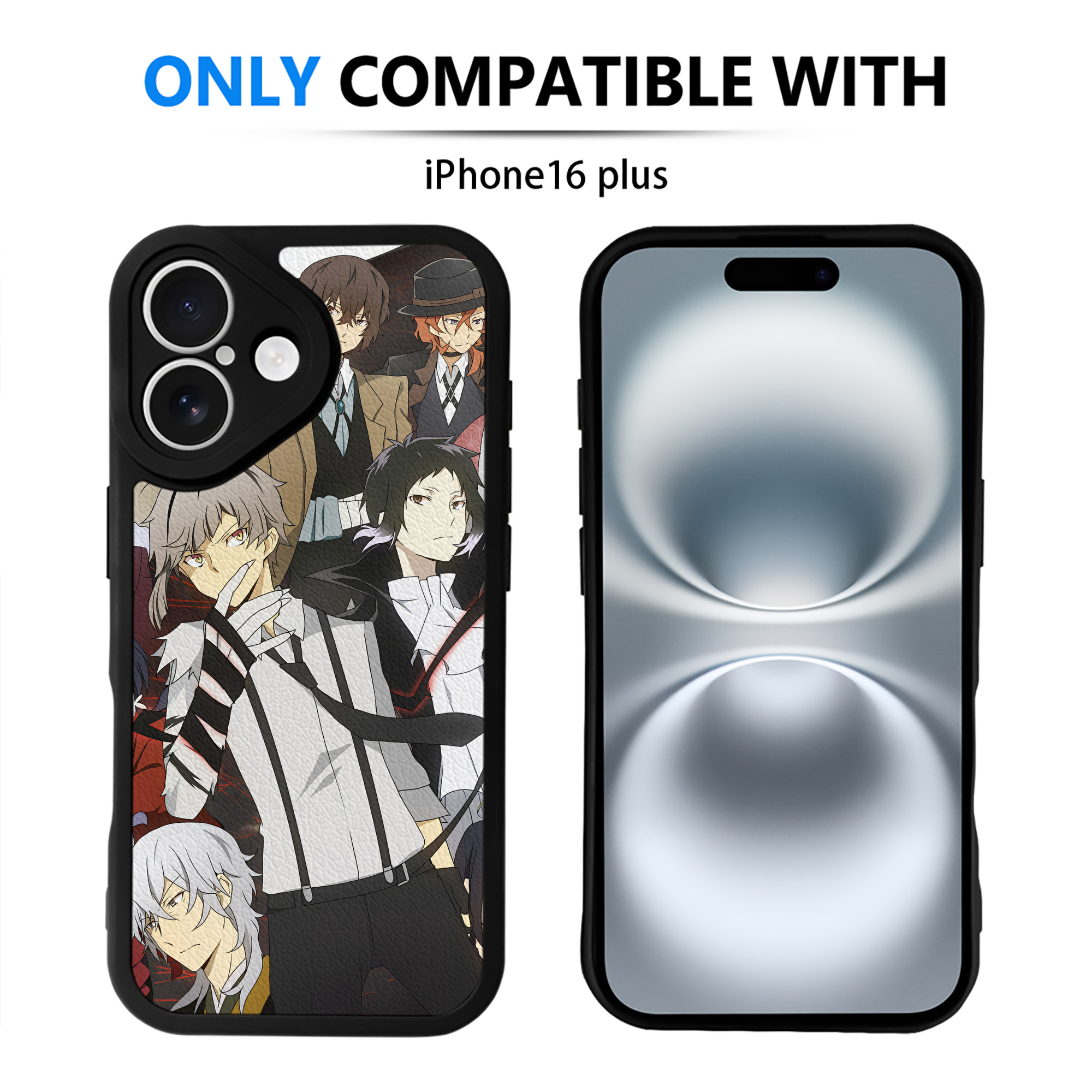 （画像用） 文豪ストレイドッグス Bungo Stray Dogs 【iPhone 16シリーズ対応】シリコンスマホケース（レザー調） 材質：シリコン